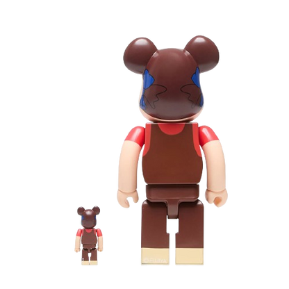 400% + 100% Bearbrick Pekochan Chocolate Milky