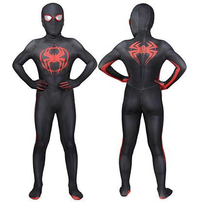 Spider-Verse Kids Duo Cosplay Set — Miles Morales + Spider-Punk — back view