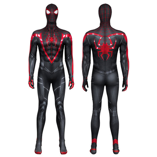 Spider-Man 2 PS5 Miles Morales Black Jumpsuit Cosplay Costumes - Magic Stories