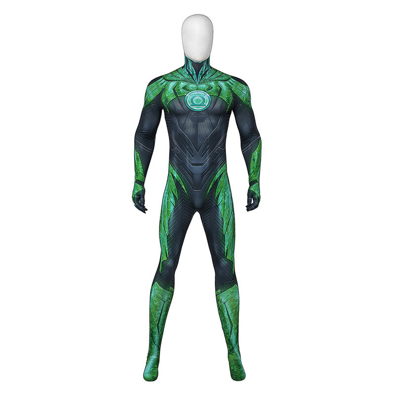 DC Family Cosplay Duo — Green Lantern Adult Jumpsuit + Aquaman Kids Jumpsuit