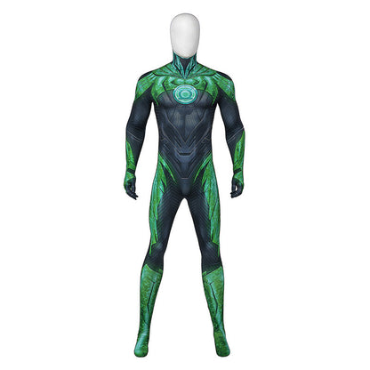 DC Family Cosplay Duo — Green Lantern Adult Jumpsuit + Aquaman Kids Jumpsuit