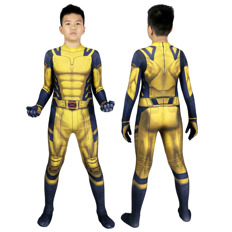 Deadpool & Wolverine Kids Duo Cosplay Set — Wade Wilson + Wolverine — back view