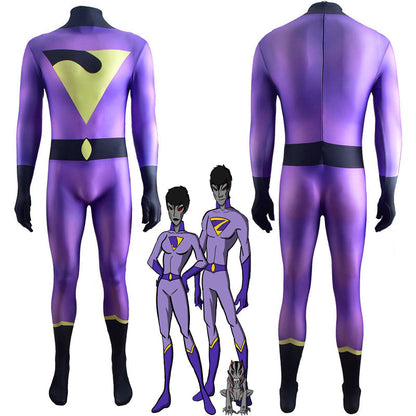 DC Young Heroes Cosplay Duo — Titans Beast Boy + Wonder Twins Jayna — back view