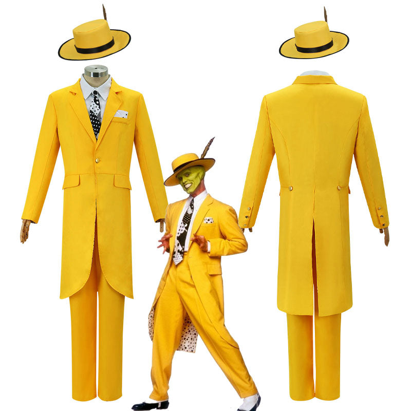 Movie Comedy Icons Cosplay Duo — Wonka Oompa Loompa + The Mask Stanley Ipkiss — back view