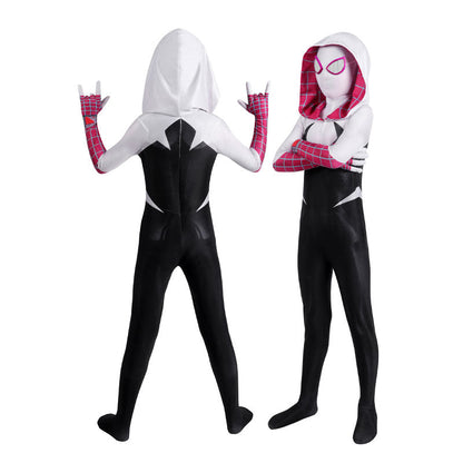 Spider-Man: Across The Spider-Verse Gwen Stacy Kids Jumpsuit Cosplay Costumes - Magic Stories