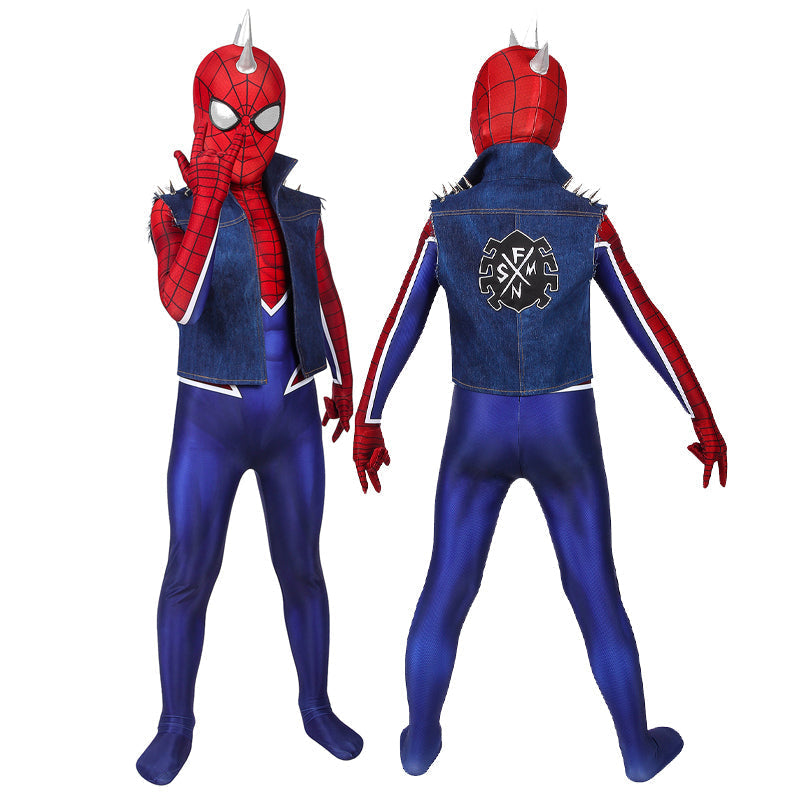 Spider-Man PS4 Spider-Punk Suit Kids Jumpsuit Cosplay Costumes - Magic Stories