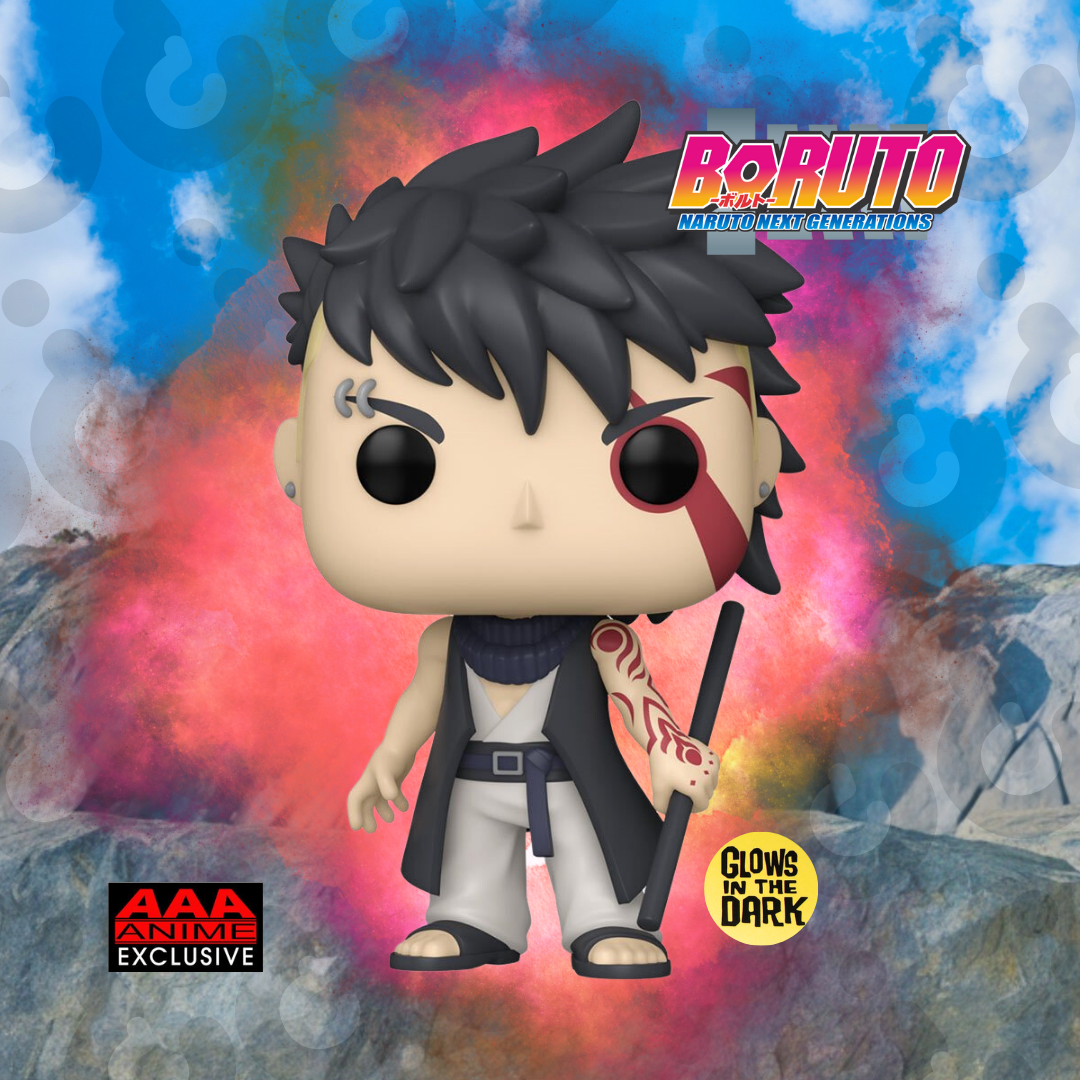 Naruto Shippuden Funko Pop 3-Pack — Might Guy, Himawari Uzumaki & Kawaki — side view