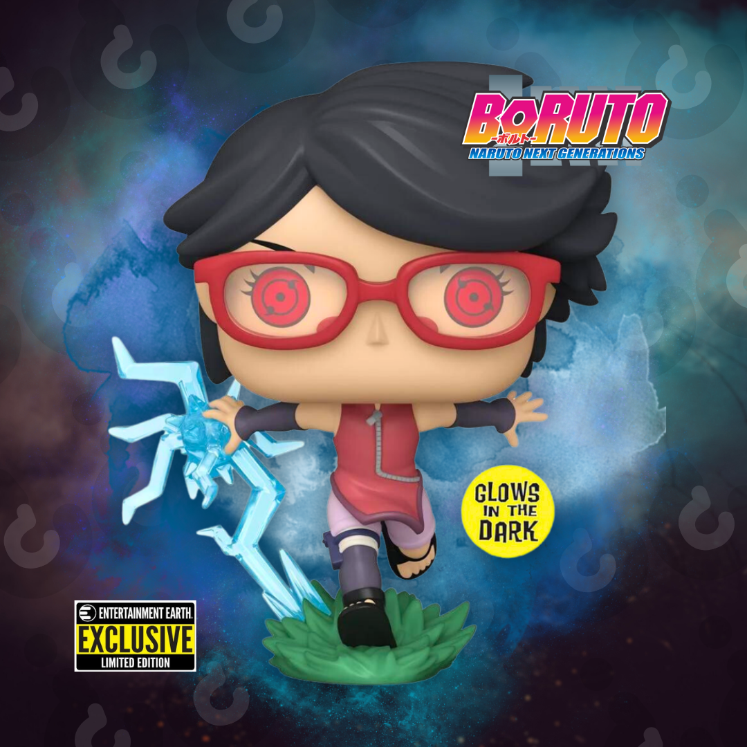 Sarada with Sharingan Glow-in-the-Dark Funko Pop - Entertainment Earth Exclusive