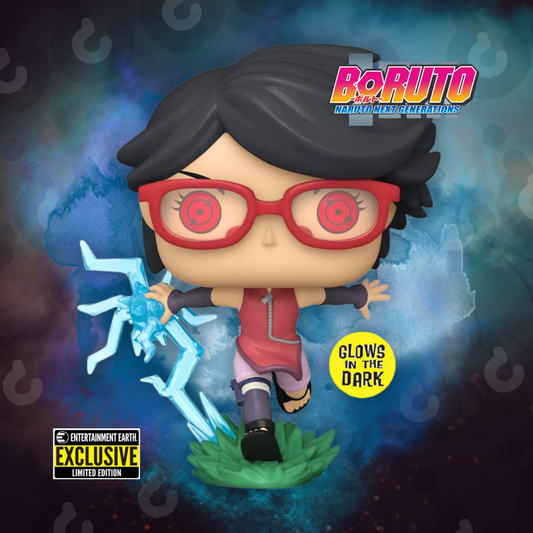 Sarada with Sharingan Glow-in-the-Dark Funko Pop! - Entertainment Earth Exclusive