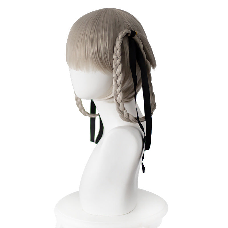 Blue And Gray Twist Braid Ring Cosplay Wig | Magic Stories