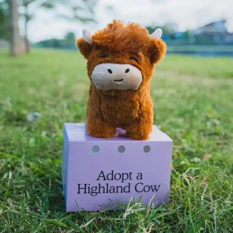 Brown Highland Cow Creative Plush Puppet | Magic Stories