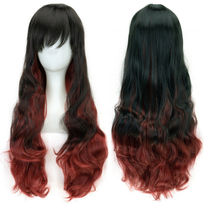 Colorful Cosplay Wig For Dance Parties — back view