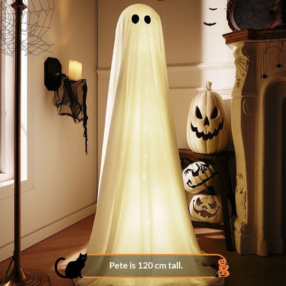 Halloween Pumpkin Lantern Ghost Decoration Prop — side view