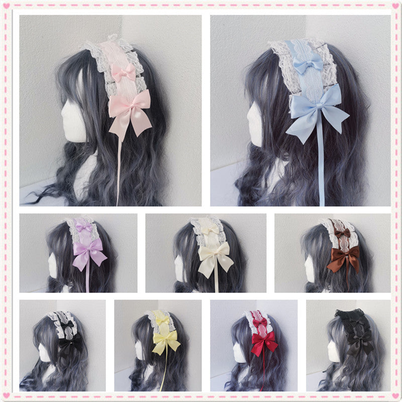Lolita Headband Headwear Handmade Lace Bow | Magic Stories