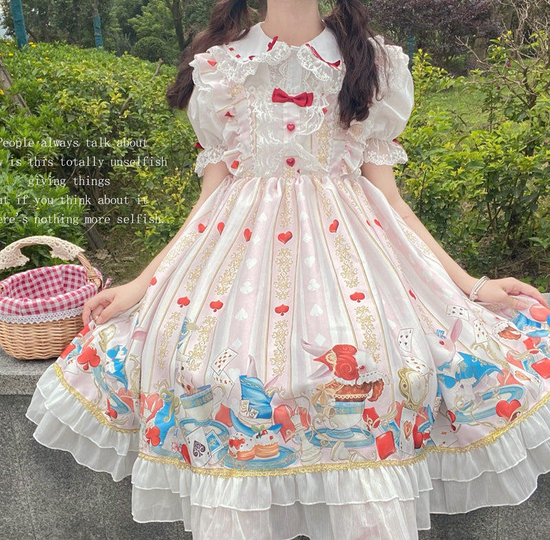 Lolita Dress Afternoon Tea Suspender Jsk Dress — in use