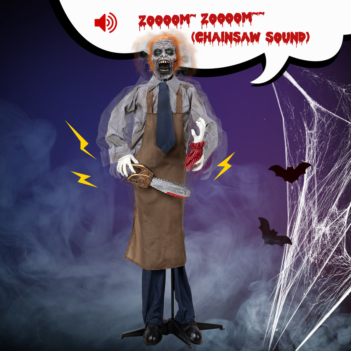 5.7ft Chainsaw Man Halloween Standing | Magic Stories