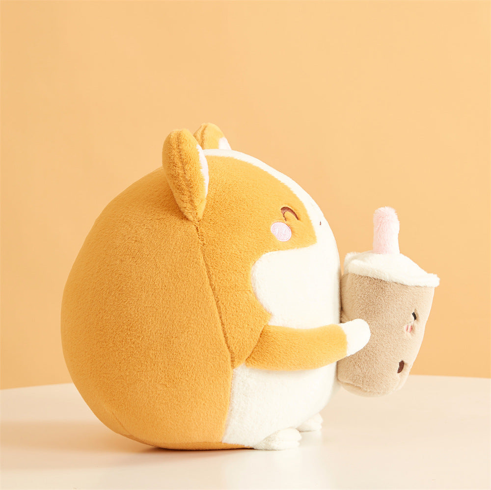 Cute Round Corgi Doll Milk Tea Shiba Inu | Magic Stories