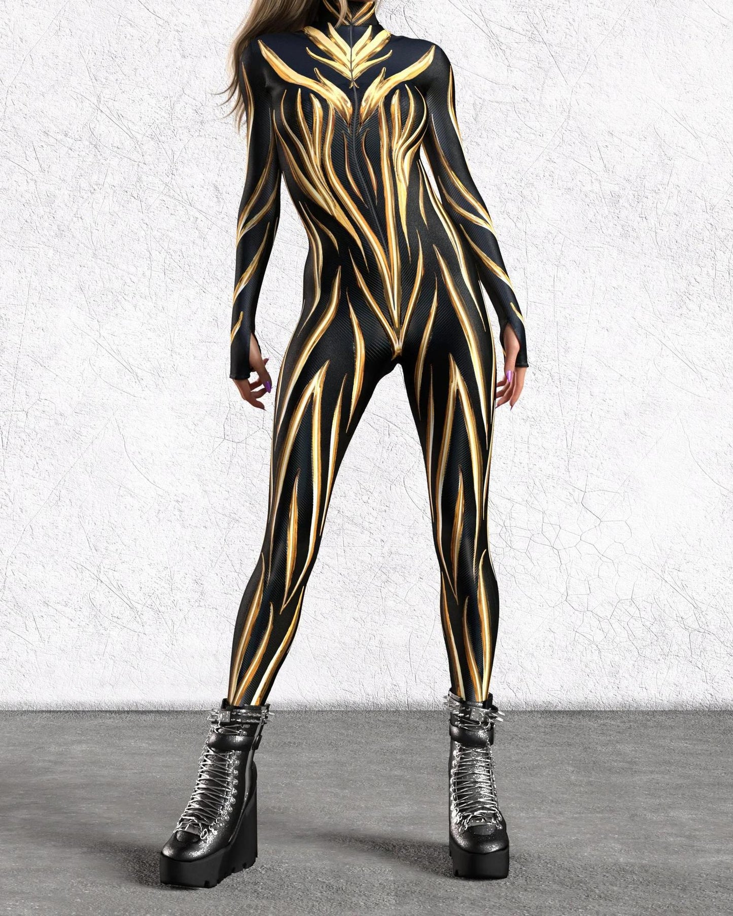 3D Digital Printing Cosplay One-piece Play Costume — side view