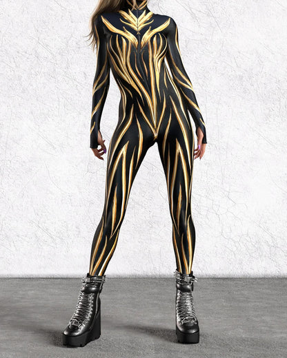 3D Digital Printing Cosplay One-piece Play Costume — side view