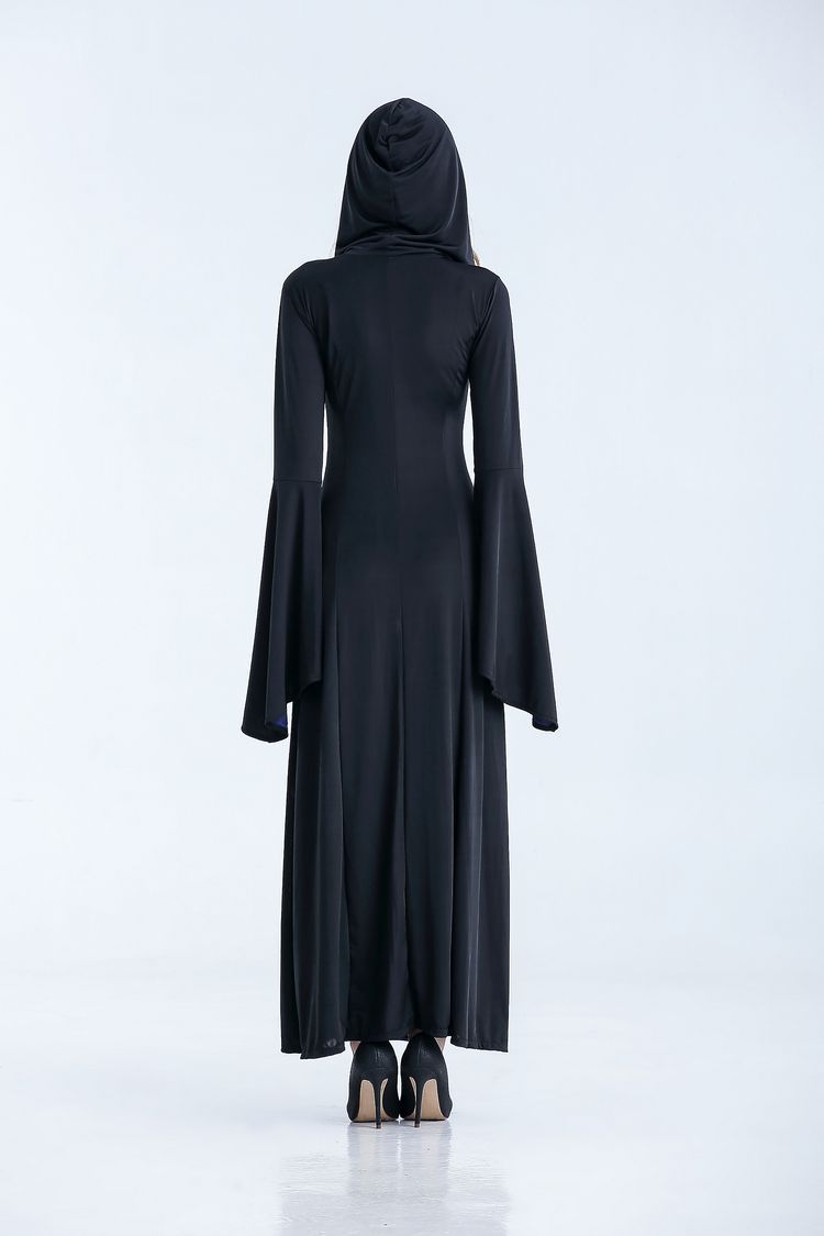 Cosplay Hooded Vampire Witch Demon Costume — back view