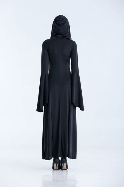 Cosplay Hooded Vampire Witch Demon Costume — back view