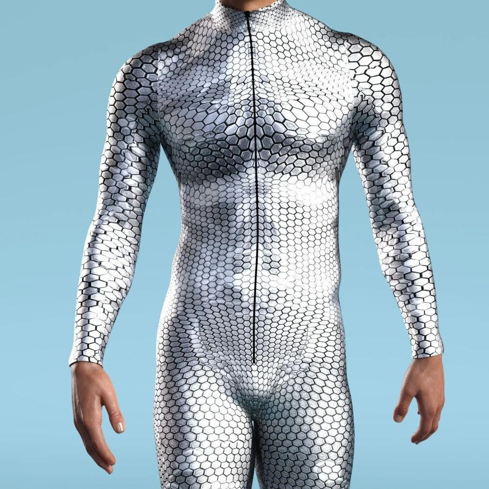 3D Digital Printing Cosplay One-piece Play Costume — back view