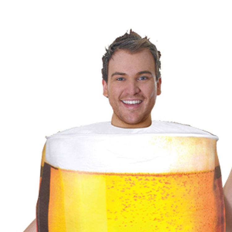 Halloween Beer Mug Costume Cosplay Funny — back view