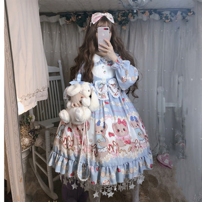 Lolita Skirt Cute Soft Girl Dress Lolita New Lolita Skirt Princess Dress Dress Female — back view