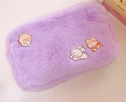 Warm Plush Cosmetic Bag Large Capacity | Magic Stories