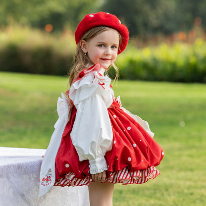 Girl's Red Lolita Cartoon Mushroom Dress | Magic Stories