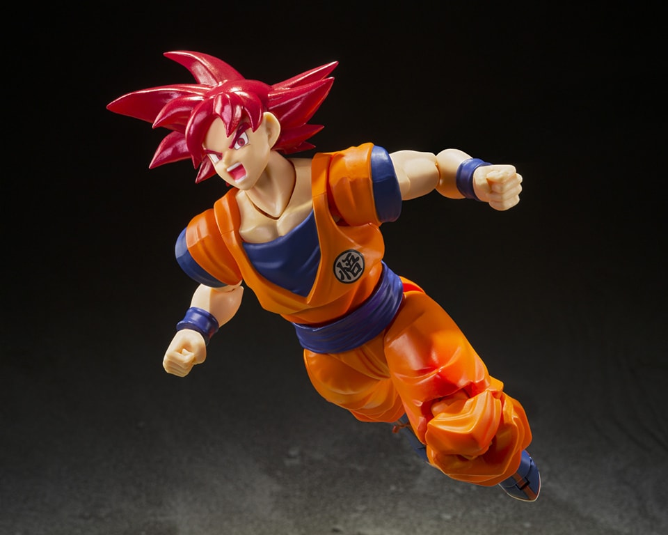 Super Saiyan God Son Goku Saiyan God of Virtue S.H.Figuarts Dragon Ball Super — back view