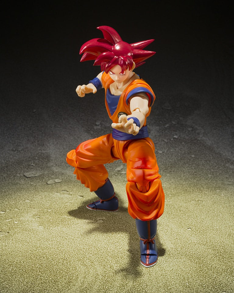 Super Saiyan God Son Goku Saiyan God of Virtue S.H.Figuarts Dragon Ball Super — detail