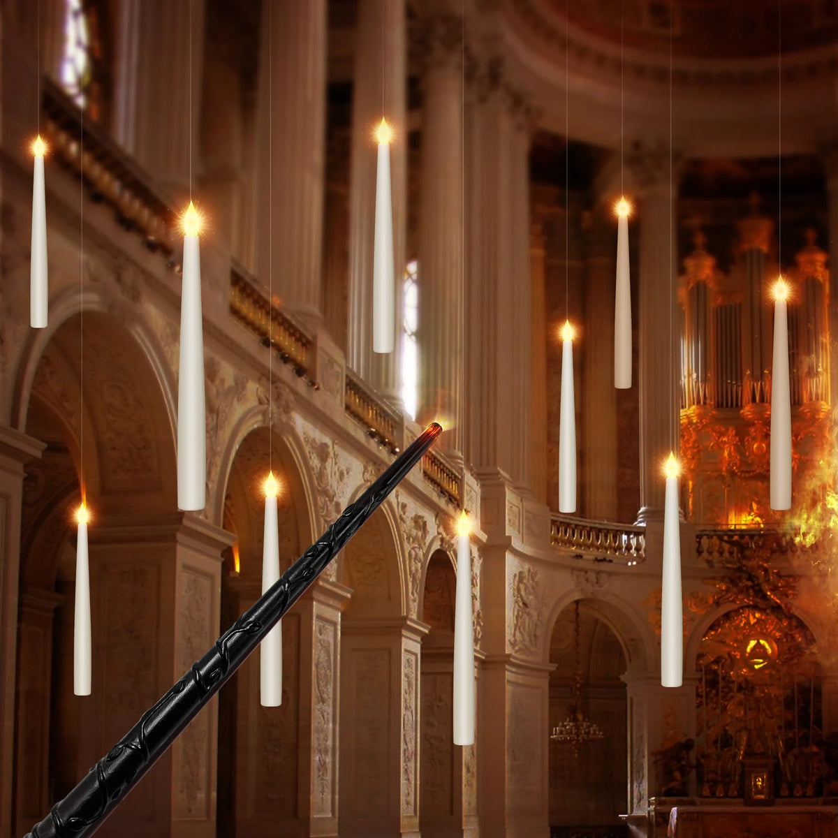LED Candles with Magic Wand