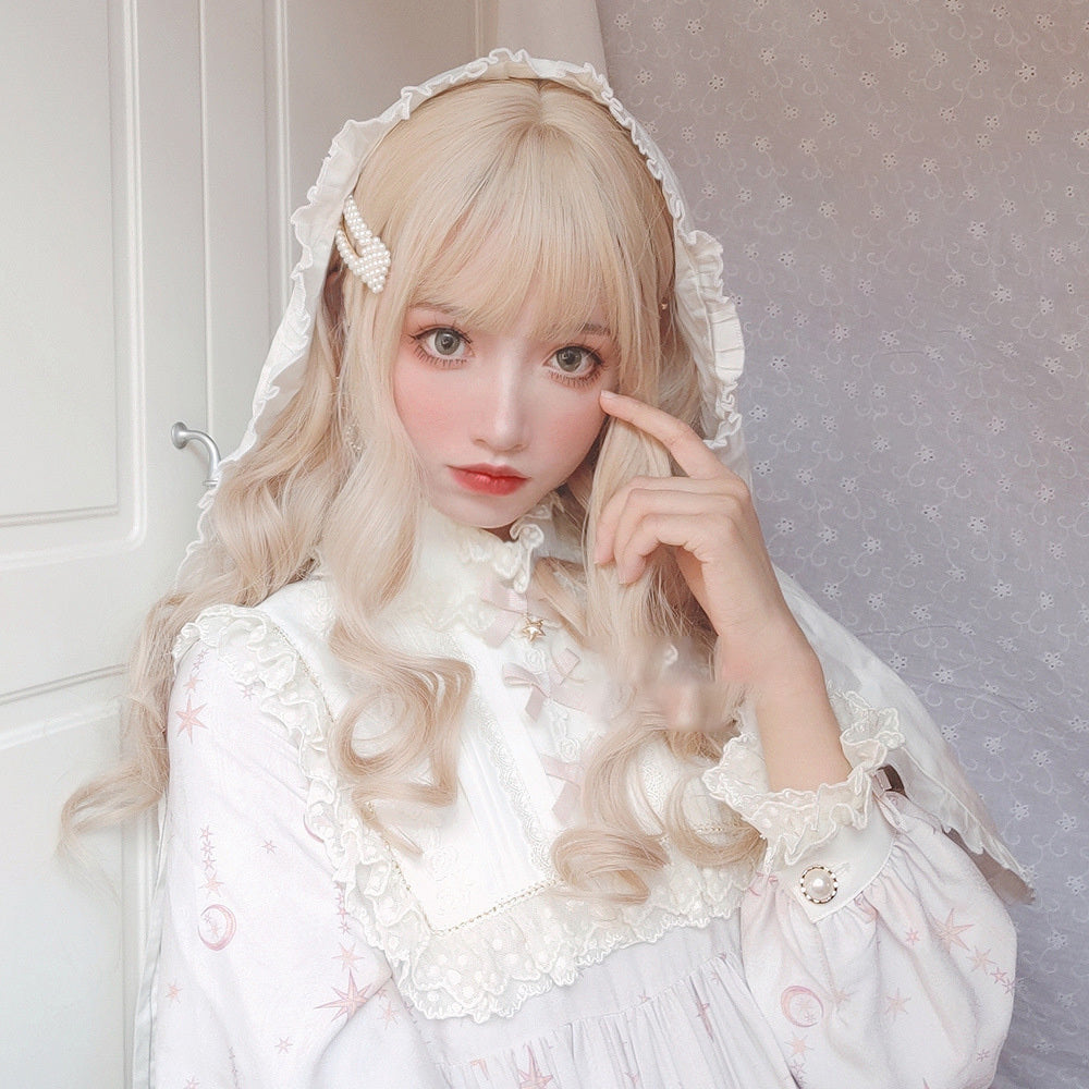 Lolita Long Curly Wig - Soft Girl Style — side view