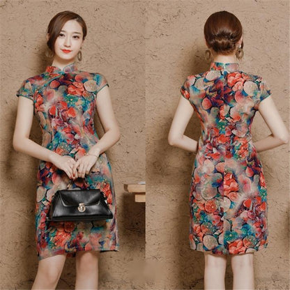 Chinese cheongsam dress cheongsam — detail