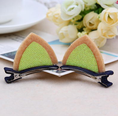 Lot Girls Barrettes Cute Cat Ears Hair Clip Kids Safety Headband Hairpin For Kids Hair Accessories — back view