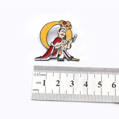 Cartoon anime oil drop brooch — side view