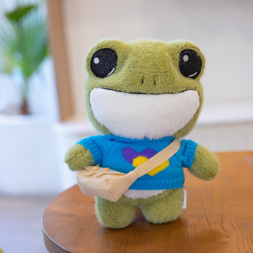 Cute Little Frog Doll Plush Toys — back view