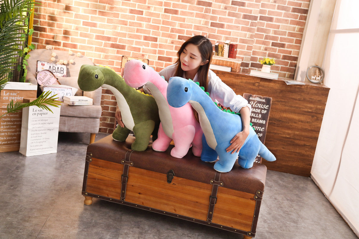 Dinosaur plush toy — back view