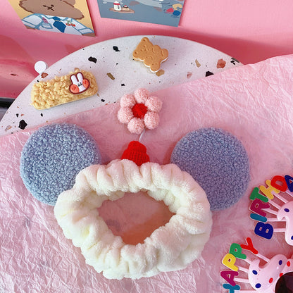 Small flower headband with cat ears