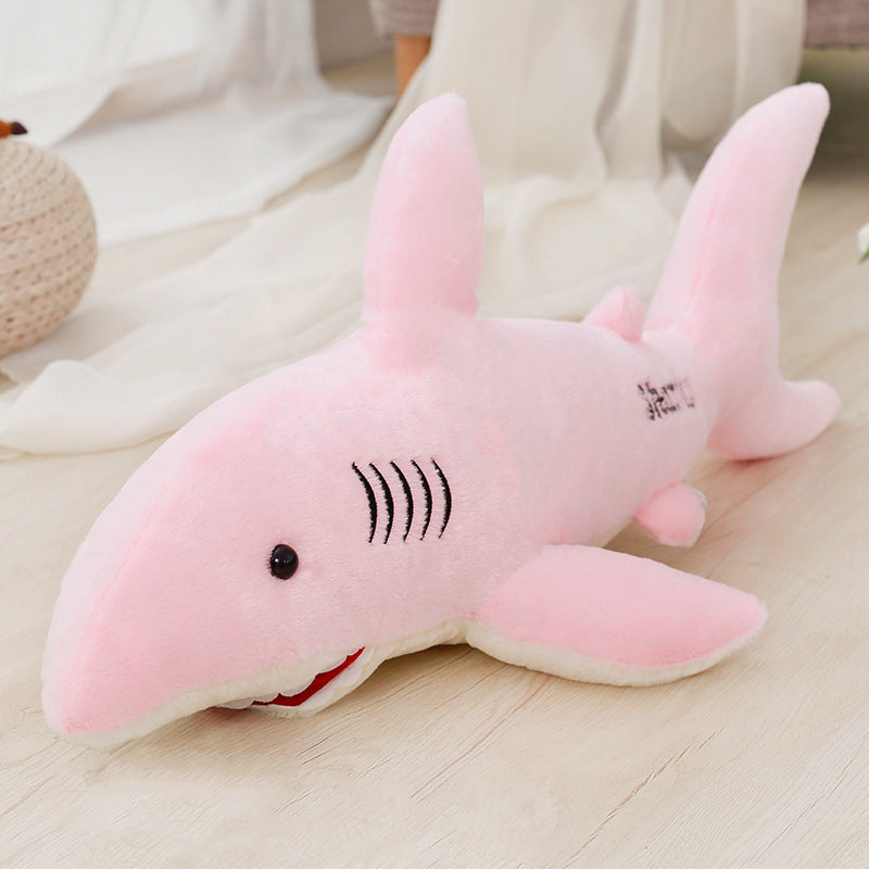 Large Shark Soft Stuffed Plush Toy — back view