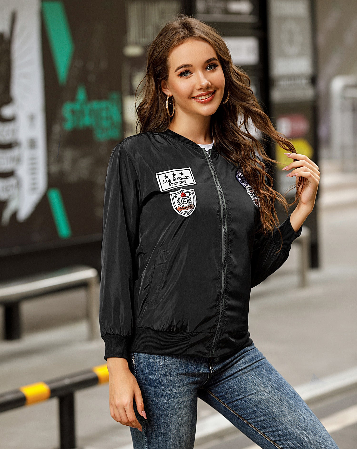 Decal baseball jacket jacket — detail