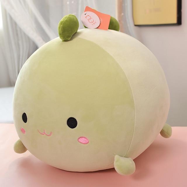 Pig plush toy dinosaur pillow — side view
