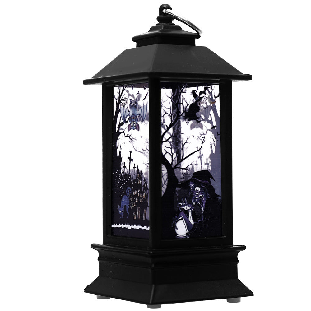 Halloween Pumpkin Lamp Decoration — side view