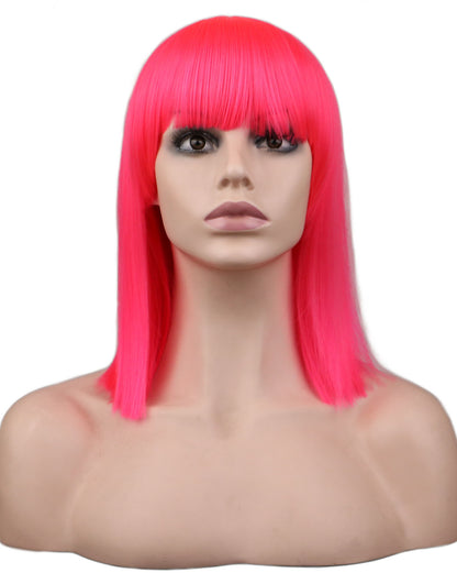 European and American anime color hair Cospoay wig — back view