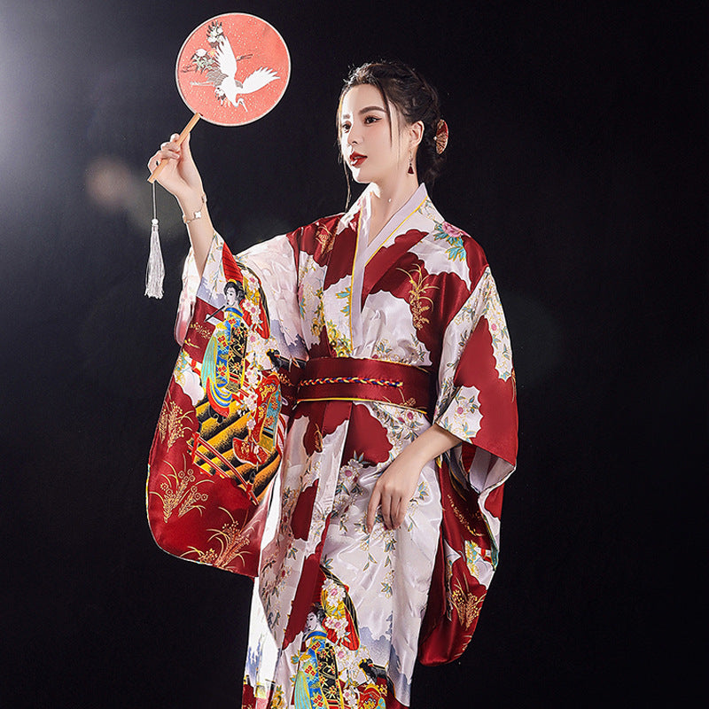 Japanese God Girl Kimono Female Formal Dress — side view