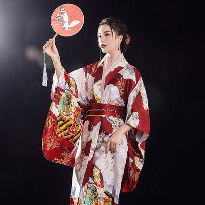 Japanese God Girl Kimono Female Formal Dress — side view