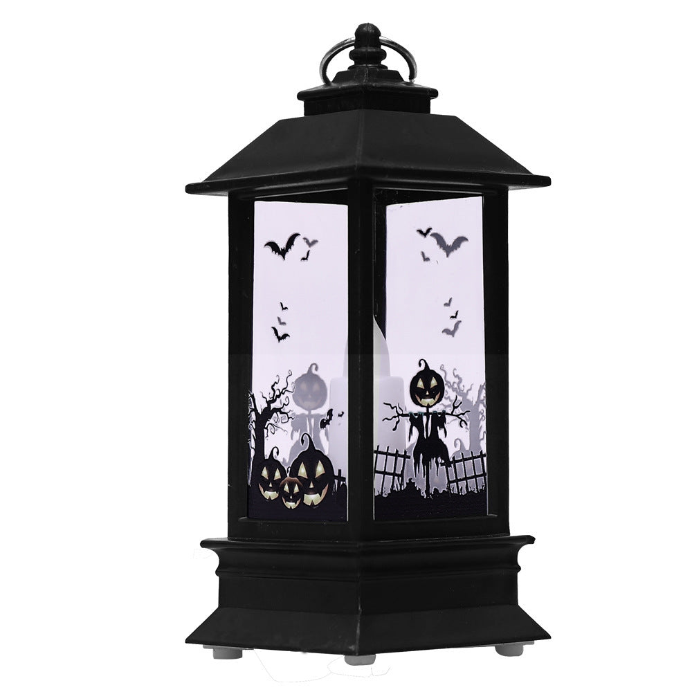 Halloween Pumpkin Lamp Decoration — in use
