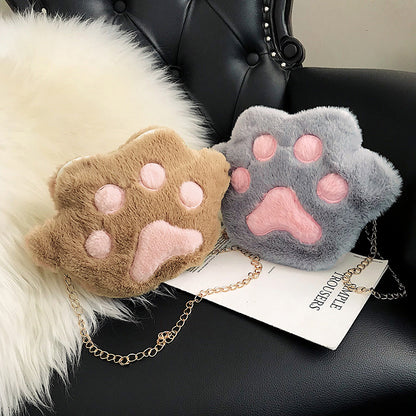 Plush bear paw cat claw shoulder messenger | Magic Stories