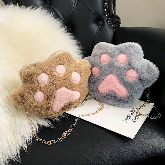 Plush bear paw cat claw shoulder messenger | Magic Stories